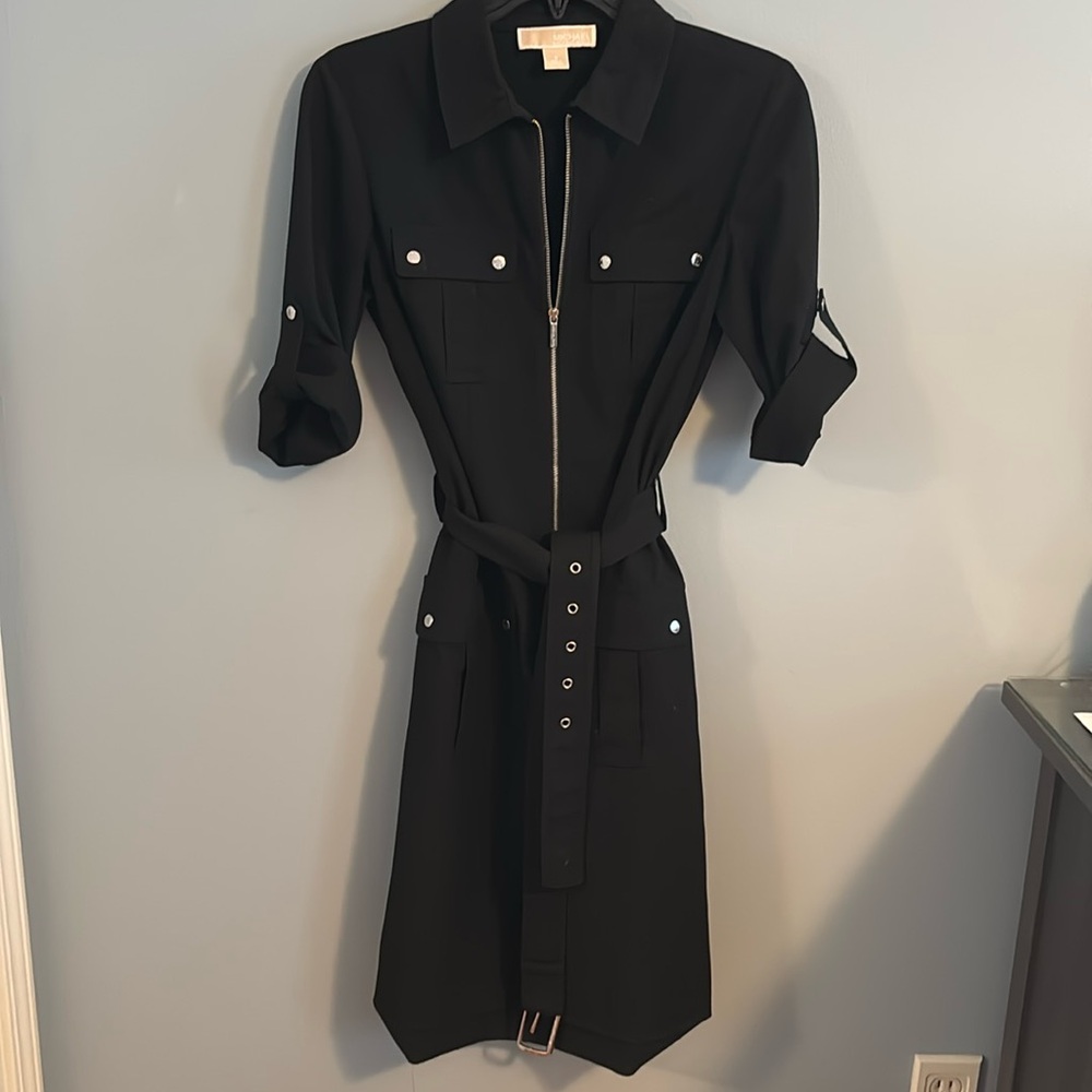 Michael Kors Belted Camp Shirt Dress